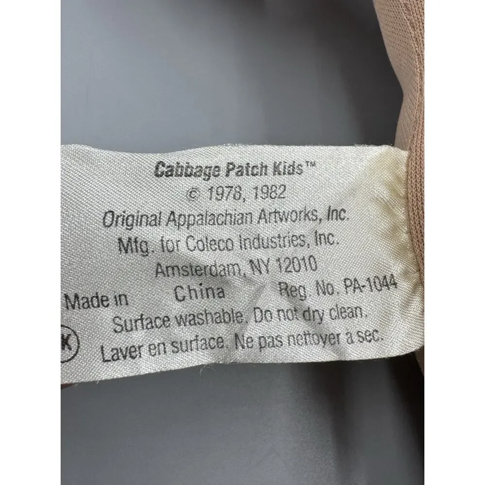 Vintage Caleco Cabbage Patch Kid Baby Doll Blonde Hair Tuft Blue Eyes